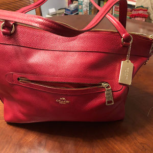 Red Leather Coach Purse